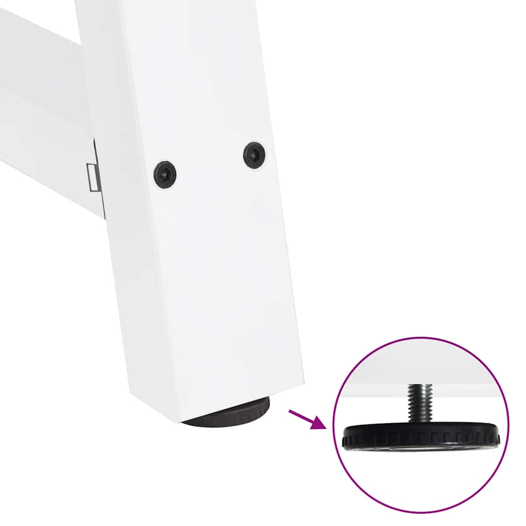 vidaXL Nogi do stolika kawowego w kształcie litery A 2 szt. Białe 40x(30-31) cm Stal
