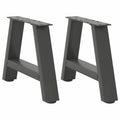 vidaXL Nogi do stolika kawowego w kształcie litery A 2 szt. Antracyt 40x(30-31) cm Stal