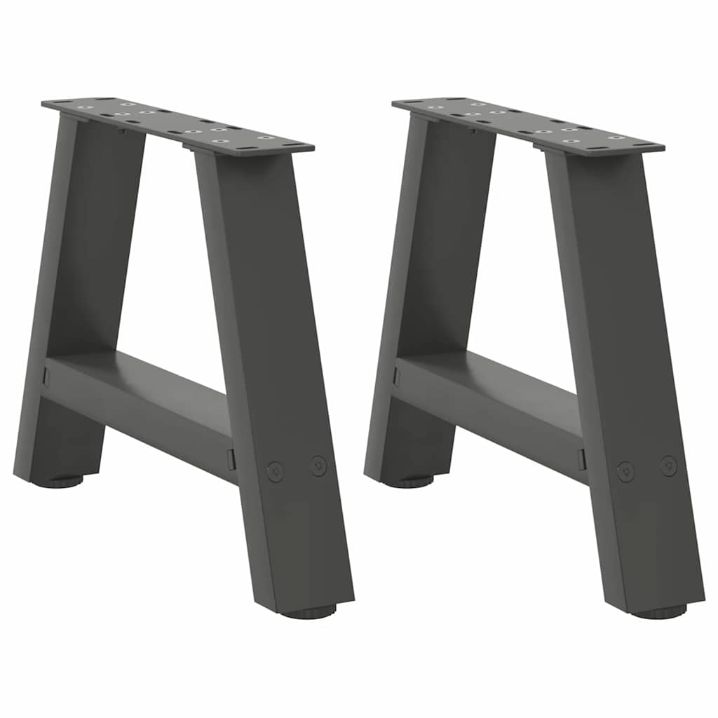 vidaXL Nogi do stolika kawowego w kształcie litery A 2 szt. Antracyt 40x(30-31) cm Stal