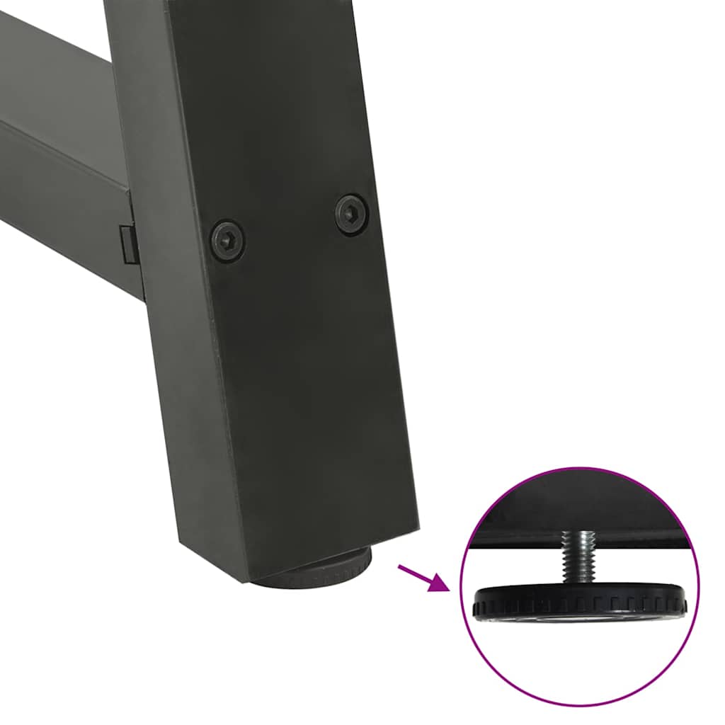 vidaXL Nogi do stolika kawowego w kształcie litery A 2 szt. Antracyt 40x(30-31) cm Stal