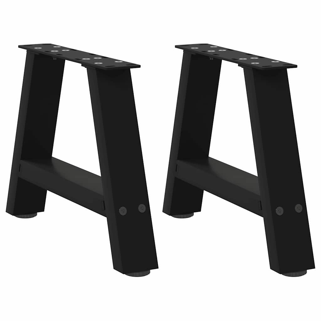 vidaXL Nogi do stolika kawowego w kształcie litery A 2 szt. Czarne 50x(30-31) cm Stal