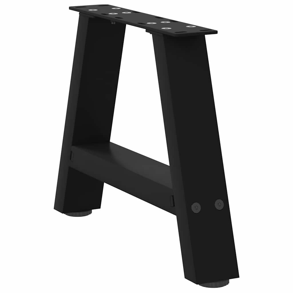 vidaXL Nogi do stolika kawowego w kształcie litery A 2 szt. Czarne 50x(30-31) cm Stal