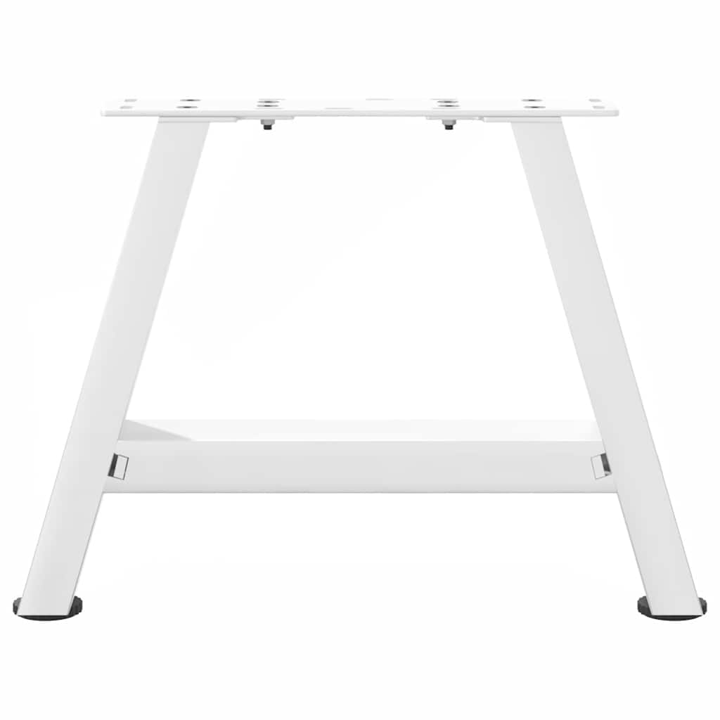 vidaXL Nogi do stolika kawowego w kształcie litery A 2 szt. Białe 50x(30-31) cm Stal