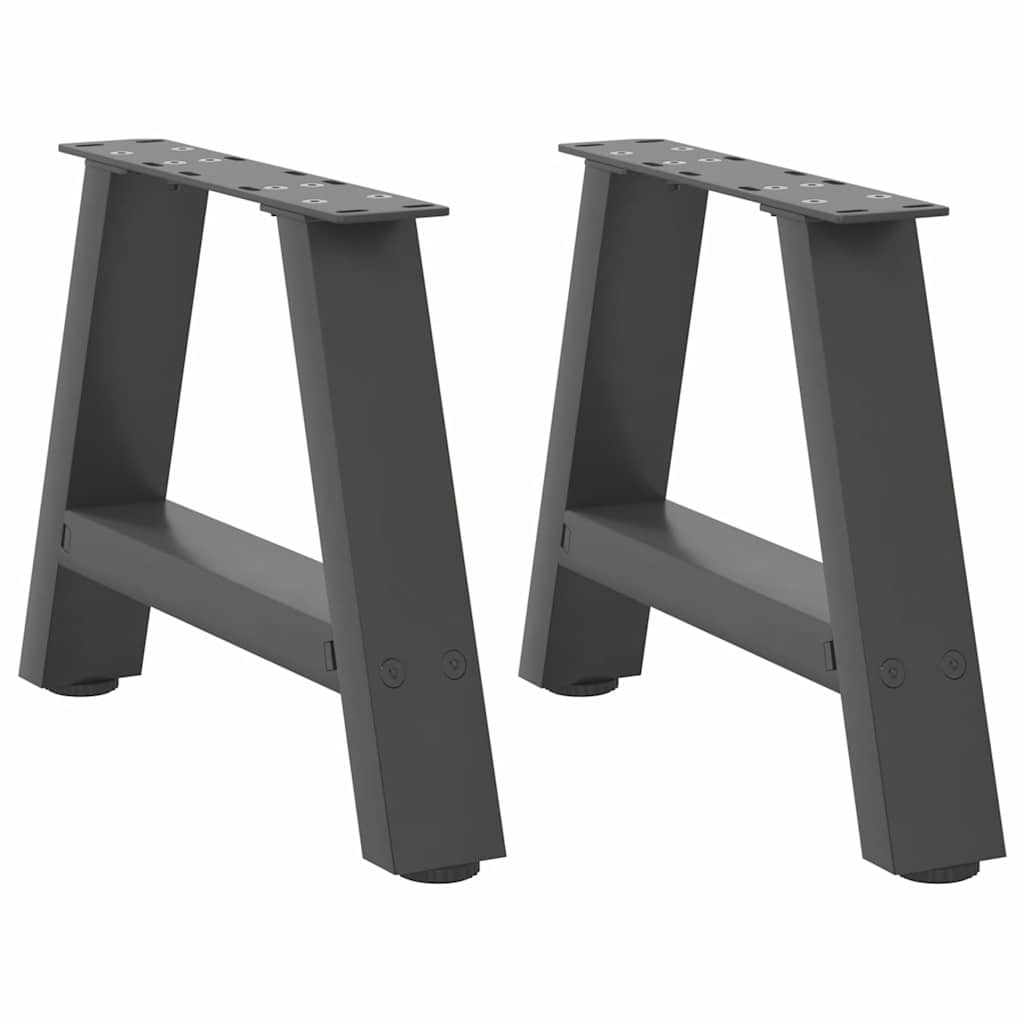vidaXL Nogi do stolika kawowego w kształcie litery A 2 szt. Antracyt 50x(30-31) cm Stal