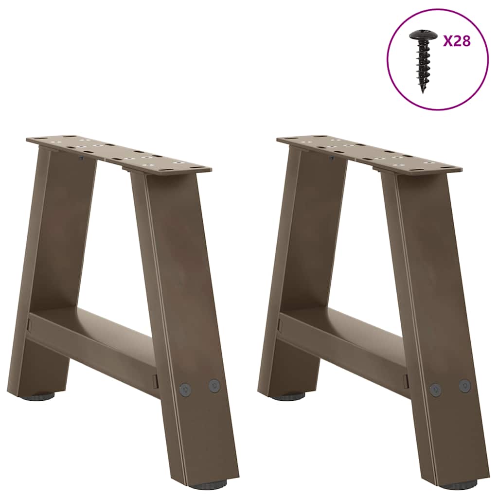 vidaXL Nogi do stolika kawowego w kształcie litery A 2 szt. 50x(30-31) cm Stal