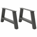 vidaXL Nogi do stolika kawowego w kształcie litery A 2 szt. Antracyt 60x(30-31) cm Stal