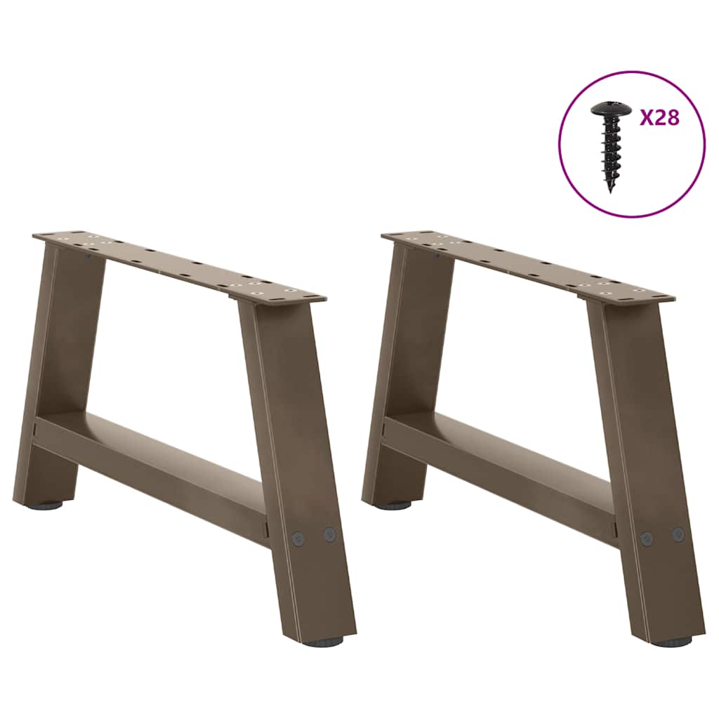 vidaXL Nogi do stolika kawowego w kształcie litery A 2 szt. 60x(30-31) cm Stal
