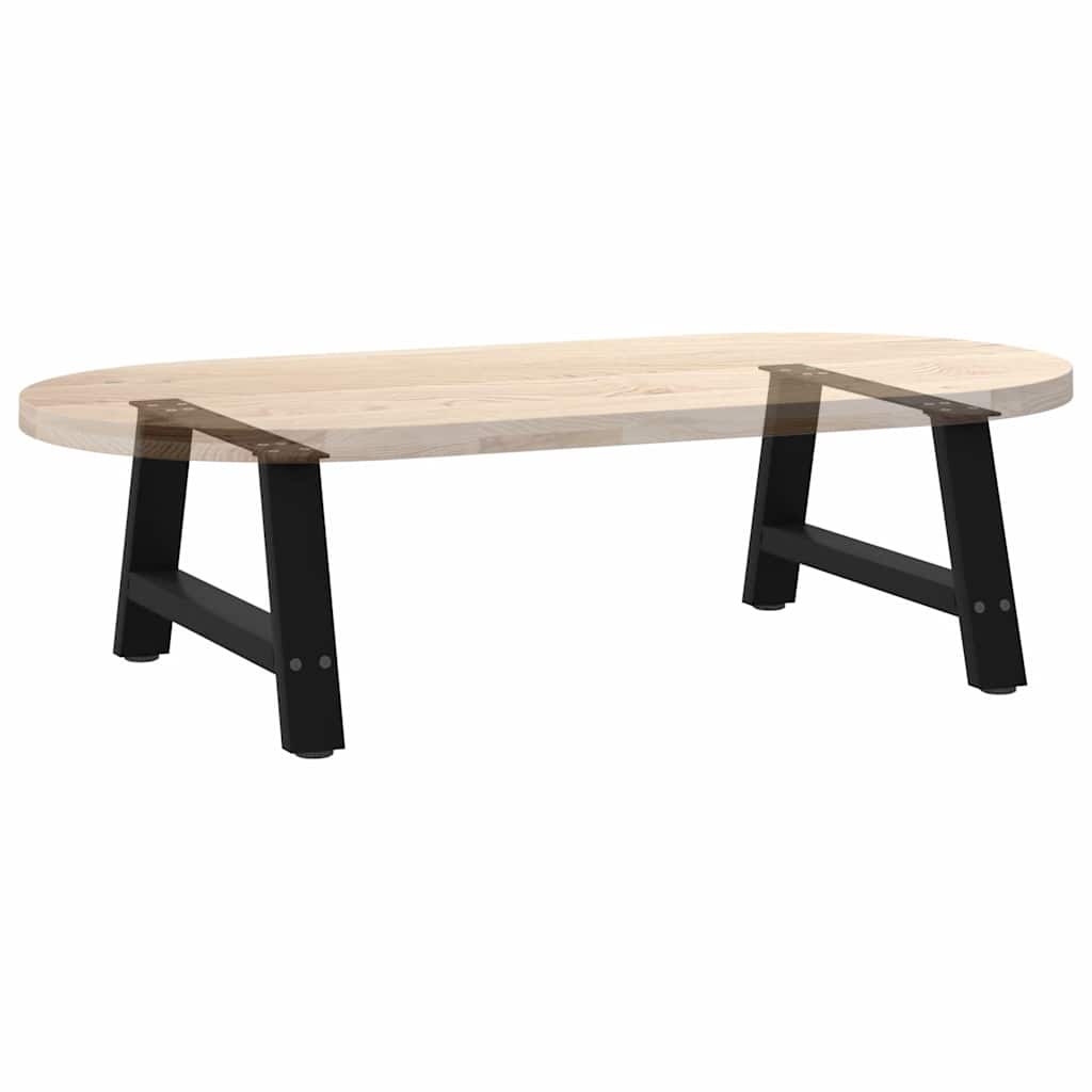 vidaXL Nogi do stolika kawowego w kształcie litery A 2 szt. Czarne 70x(30-31) cm Stal