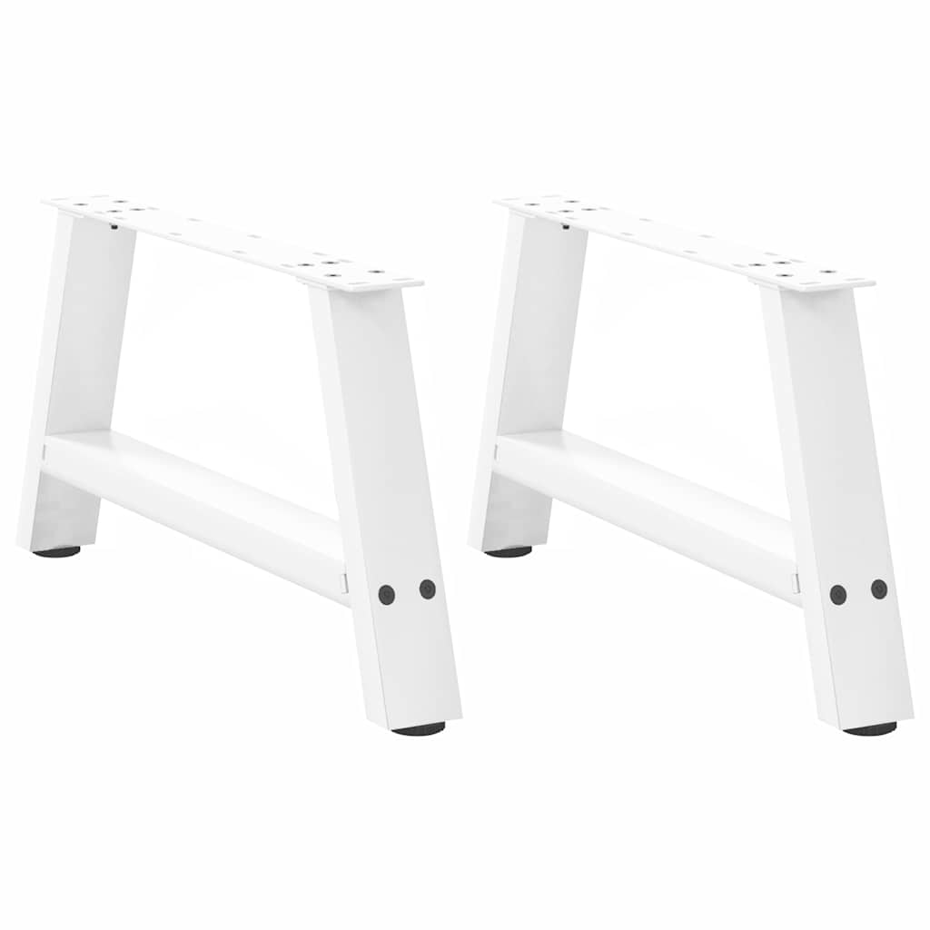vidaXL Nogi do stolika kawowego w kształcie litery A 2 szt. Białe 70x(30-31) cm Stal