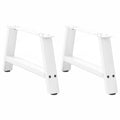 vidaXL Nogi do stolika kawowego w kształcie litery A 2 szt. Białe 70x(30-31) cm Stal