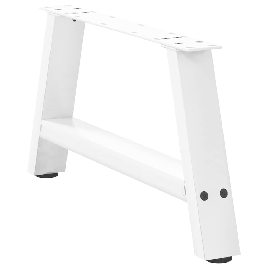 vidaXL Nogi do stolika kawowego w kształcie litery A 2 szt. Białe 70x(30-31) cm Stal