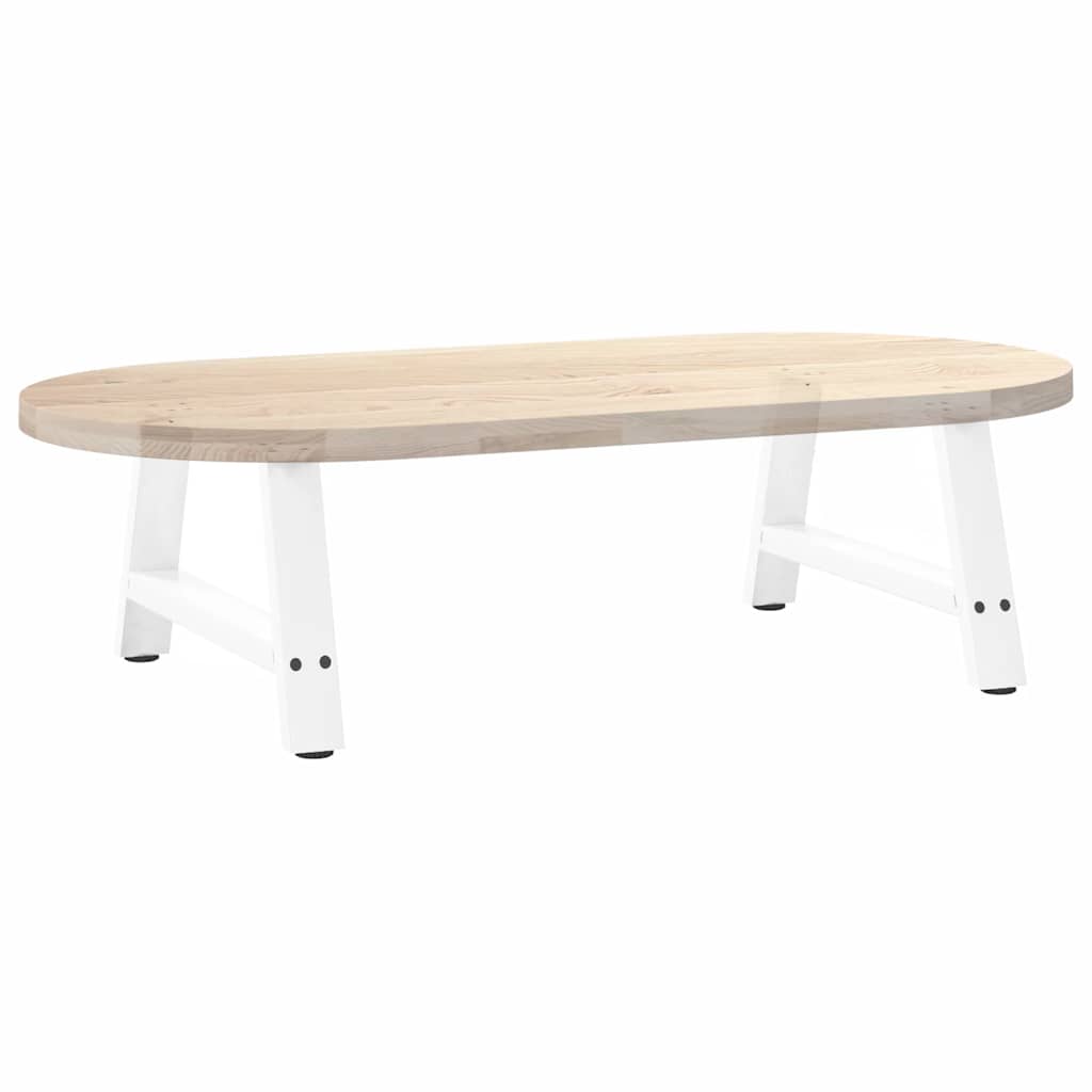vidaXL Nogi do stolika kawowego w kształcie litery A 2 szt. Białe 70x(30-31) cm Stal