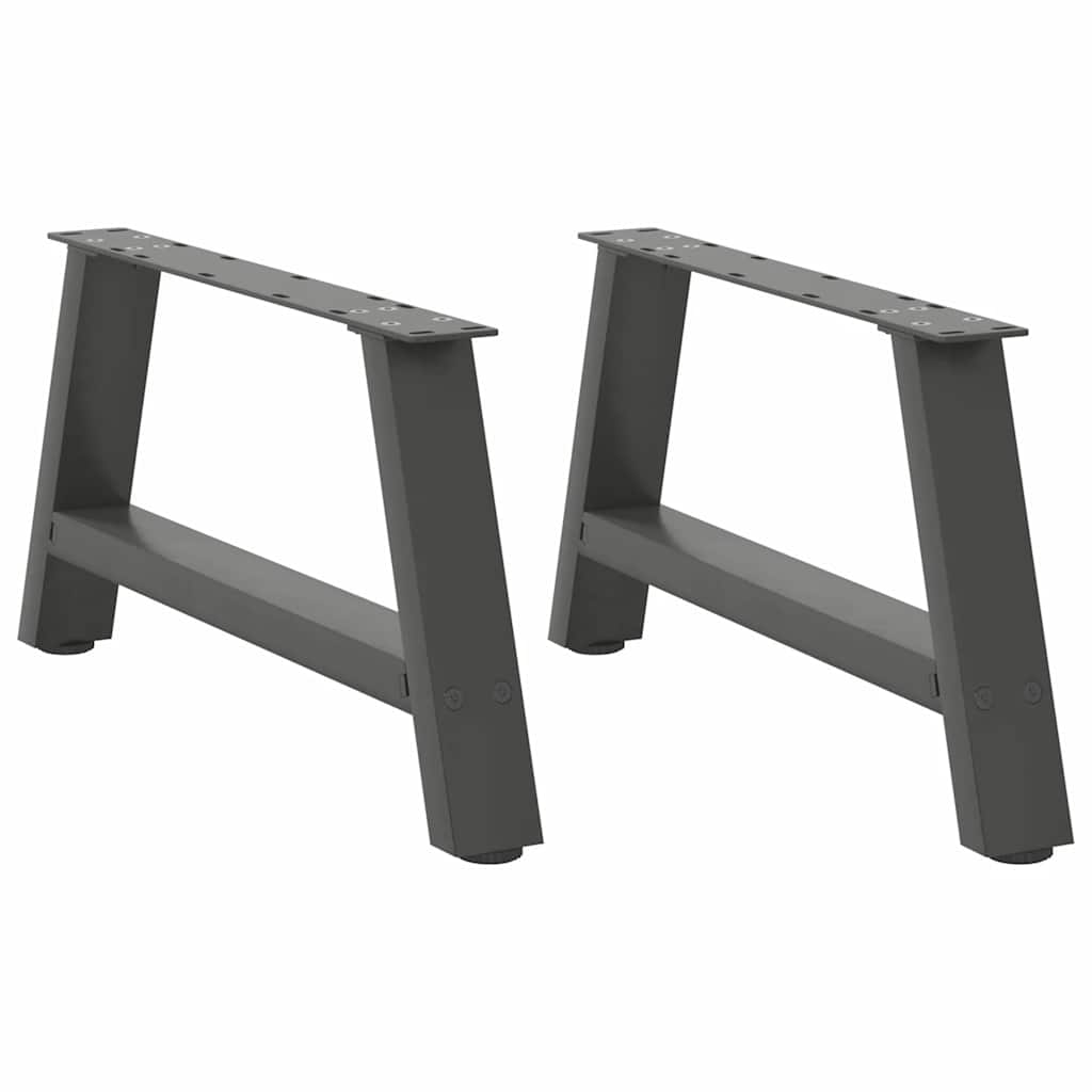 vidaXL Nogi do stolika kawowego w kształcie litery A 2 szt. Antracyt 70x(30-31) cm Stal