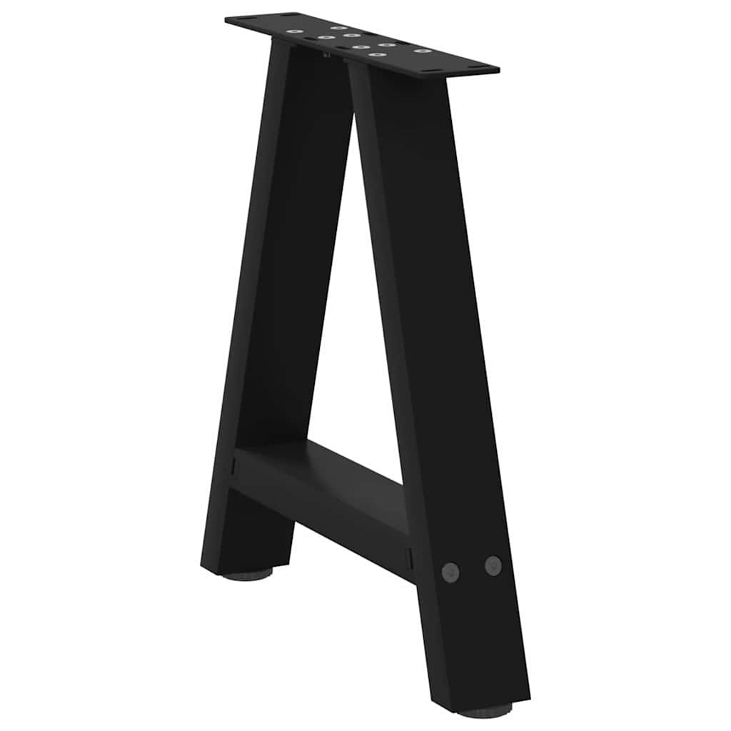 vidaXL Nogi do stolika kawowego w kształcie litery A 2 szt. Czarne 38x(42-43) cm Stal