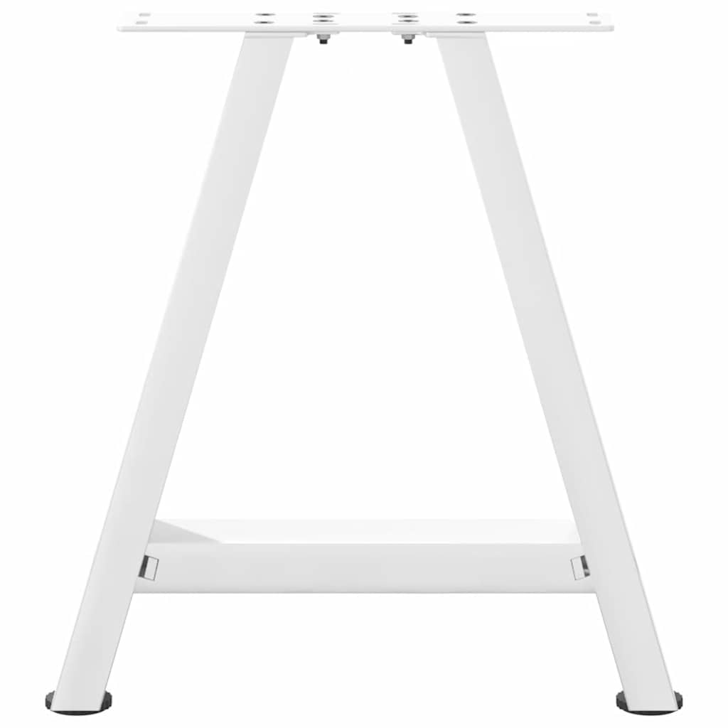 vidaXL Nogi do stolika kawowego w kształcie litery A 2 szt. Białe 38x(42-43) cm Stal
