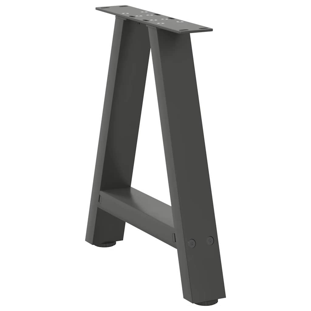 vidaXL Nogi do stolika kawowego w kształcie litery A 2 szt. Antracyt 38x(42-43) cm Stal