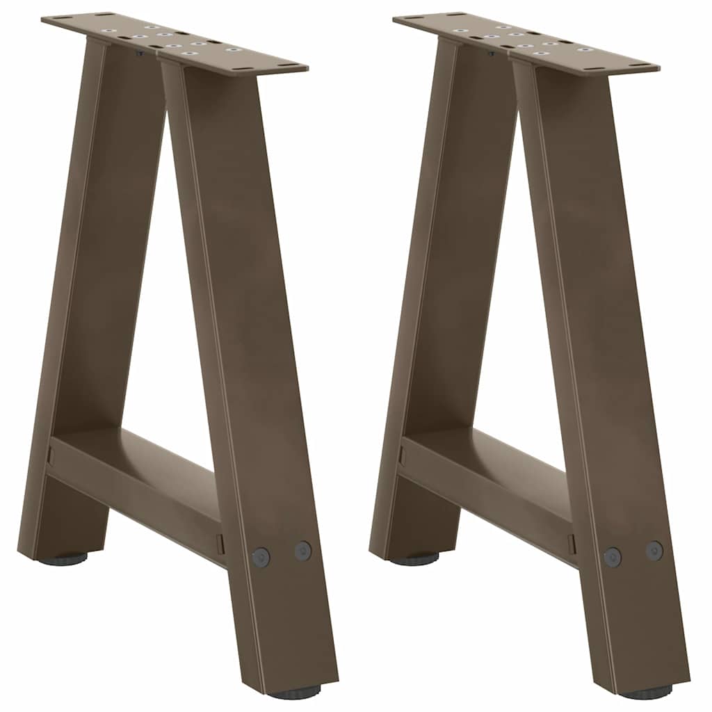 vidaXL Nogi do stolika kawowego w kształcie litery A 2 szt. 38x(42-43) cm Stal