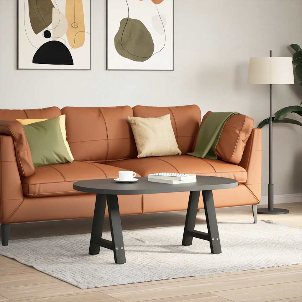 vidaXL Nogi do stolika kawowego w kształcie litery A 2 szt. Czarne 50x(42-43) cm Stal