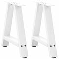 vidaXL Nogi do stolika kawowego w kształcie litery A 2 szt. Białe 50x(42-43) cm Stal