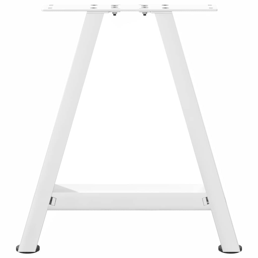 vidaXL Nogi do stolika kawowego w kształcie litery A 2 szt. Białe 50x(42-43) cm Stal