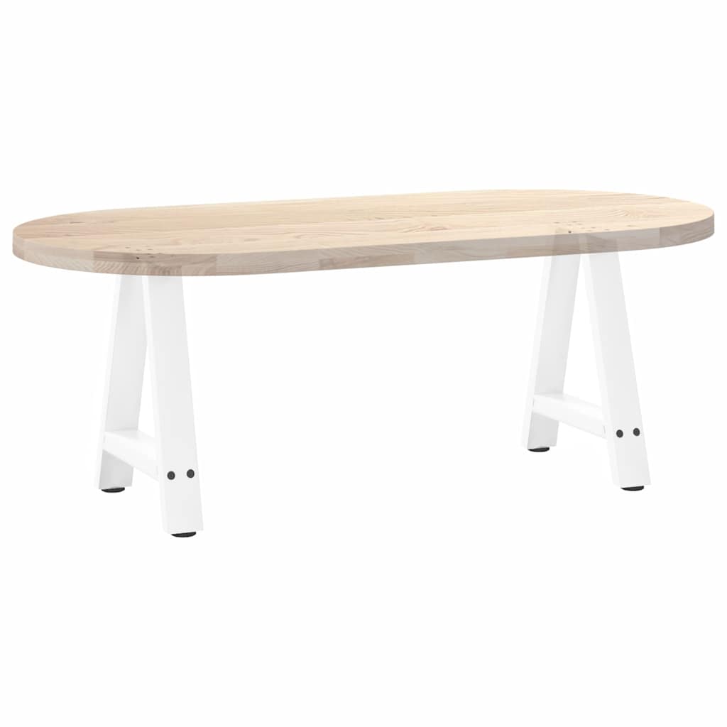 vidaXL Nogi do stolika kawowego w kształcie litery A 2 szt. Białe 50x(42-43) cm Stal