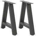 vidaXL Nogi do stolika kawowego w kształcie litery A 2 szt. Antracyt 50x(42-43) cm Stal