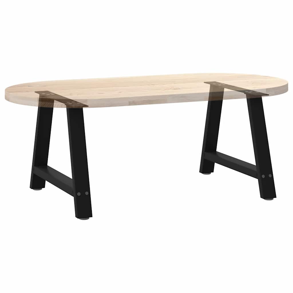 vidaXL Nogi do stolika kawowego w kształcie litery A 2 szt. Czarne 60x(42-43) cm Stal