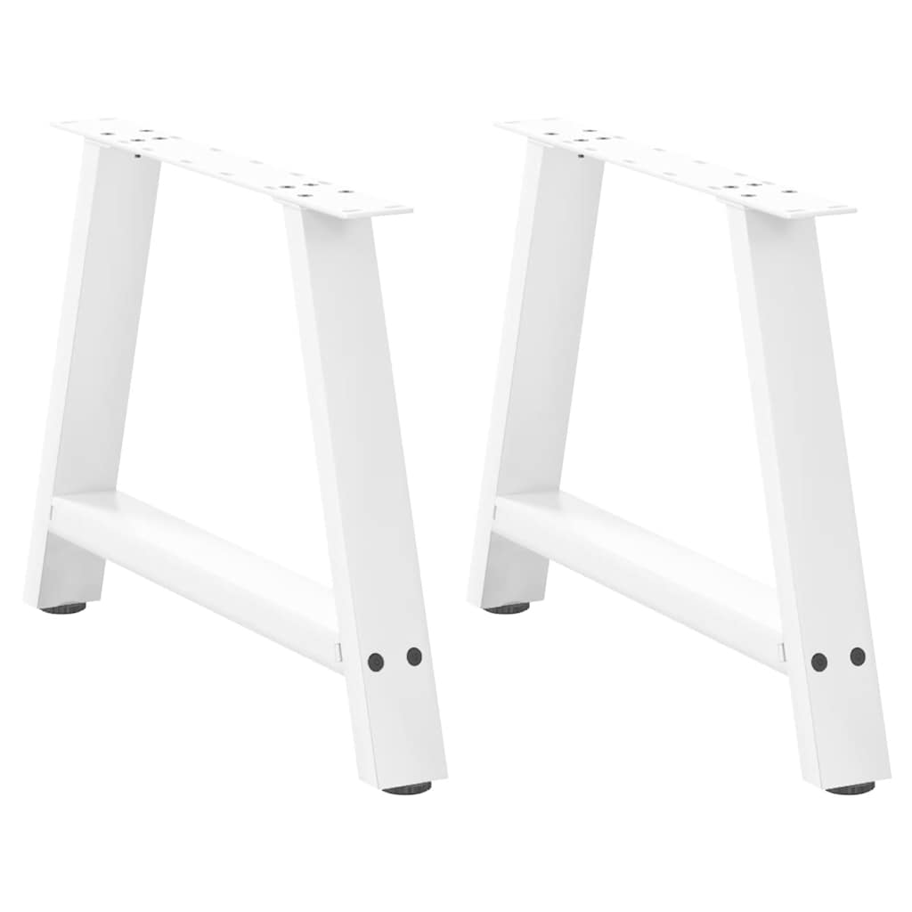 vidaXL Nogi do stolika kawowego w kształcie litery A 2 szt. Białe 60x(42-43) cm Stal