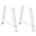 vidaXL Nogi do stolika kawowego w kształcie litery A 2 szt. Białe 60x(42-43) cm Stal