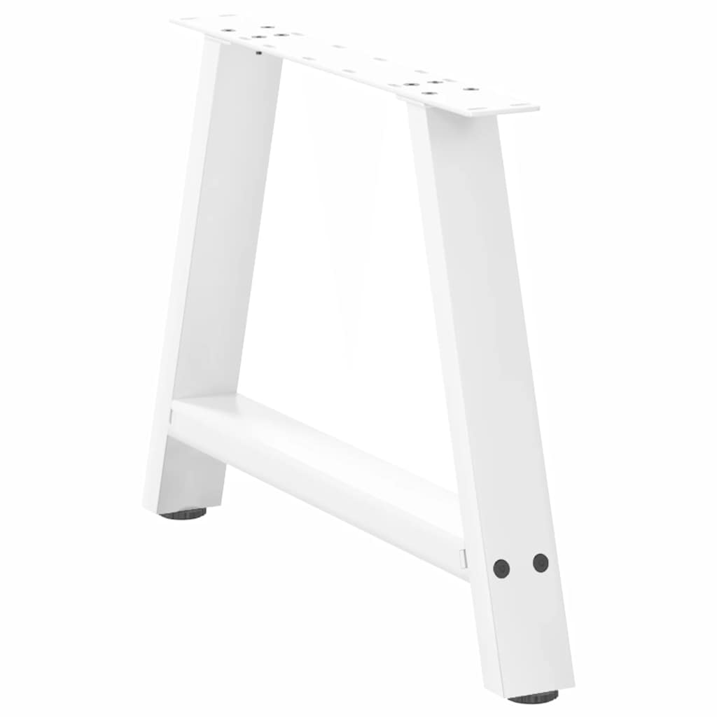 vidaXL Nogi do stolika kawowego w kształcie litery A 2 szt. Białe 60x(42-43) cm Stal