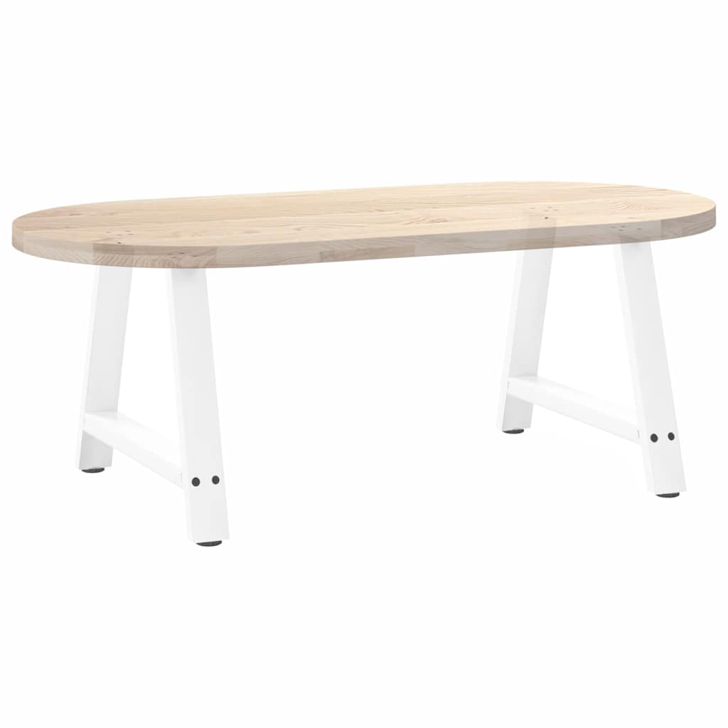vidaXL Nogi do stolika kawowego w kształcie litery A 2 szt. Białe 60x(42-43) cm Stal