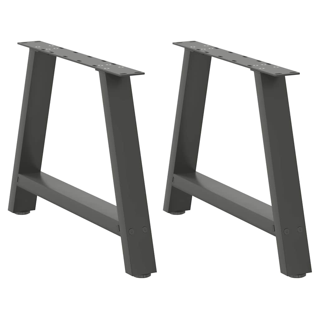vidaXL Nogi do stolika kawowego w kształcie litery A 2 szt. Antracyt 60x(42-43) cm Stal