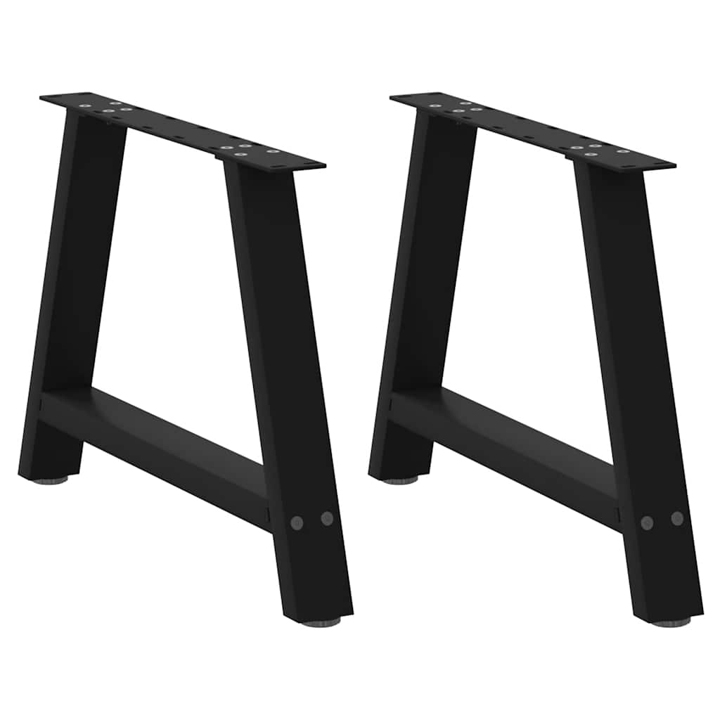 vidaXL Nogi do stolika kawowego w kształcie litery A 2 szt. Czarne 70x(42-43) cm Stal