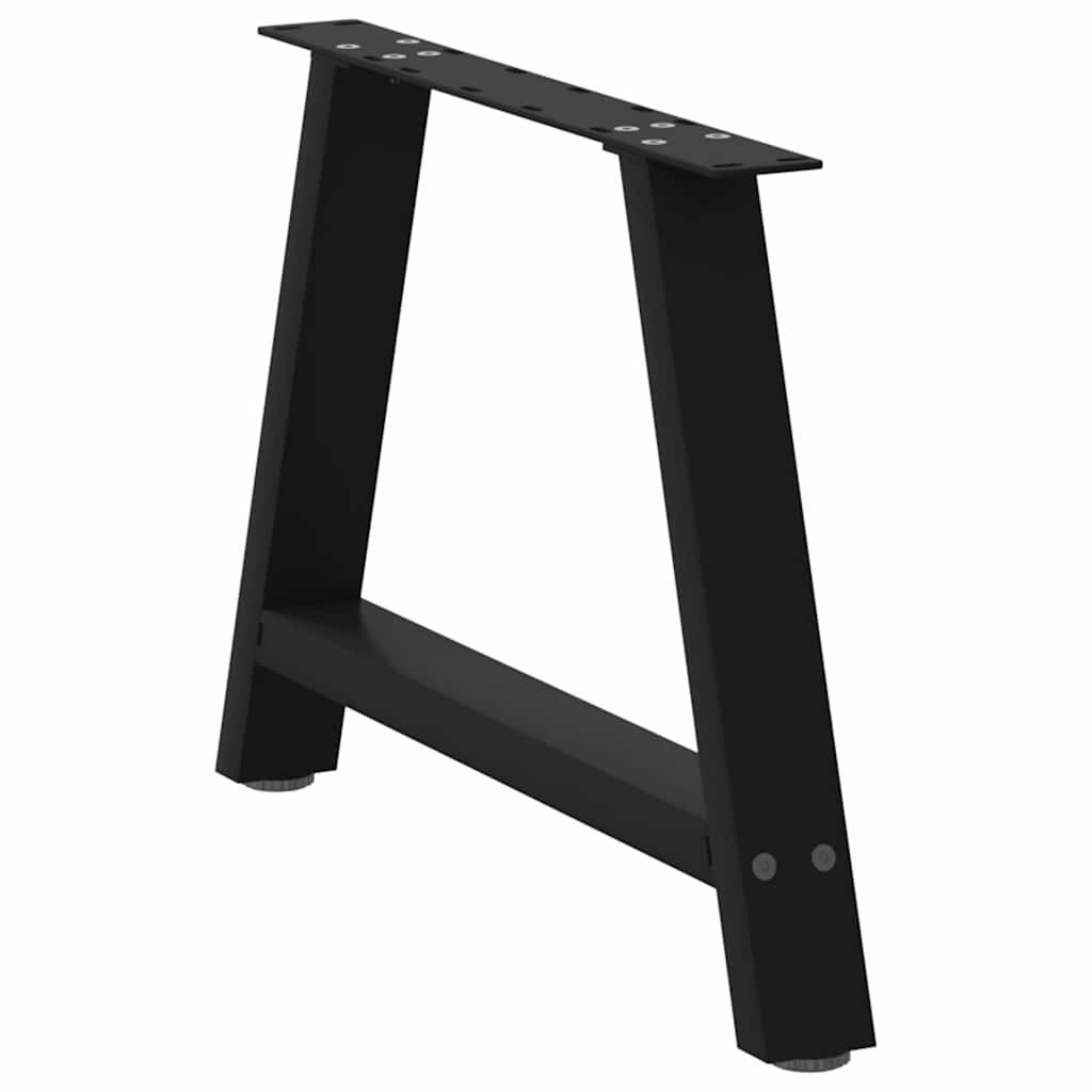 vidaXL Nogi do stolika kawowego w kształcie litery A 2 szt. Czarne 70x(42-43) cm Stal