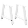 vidaXL Nogi do stolika kawowego w kształcie litery A 2 szt. Białe 70x(42-43) cm Stal