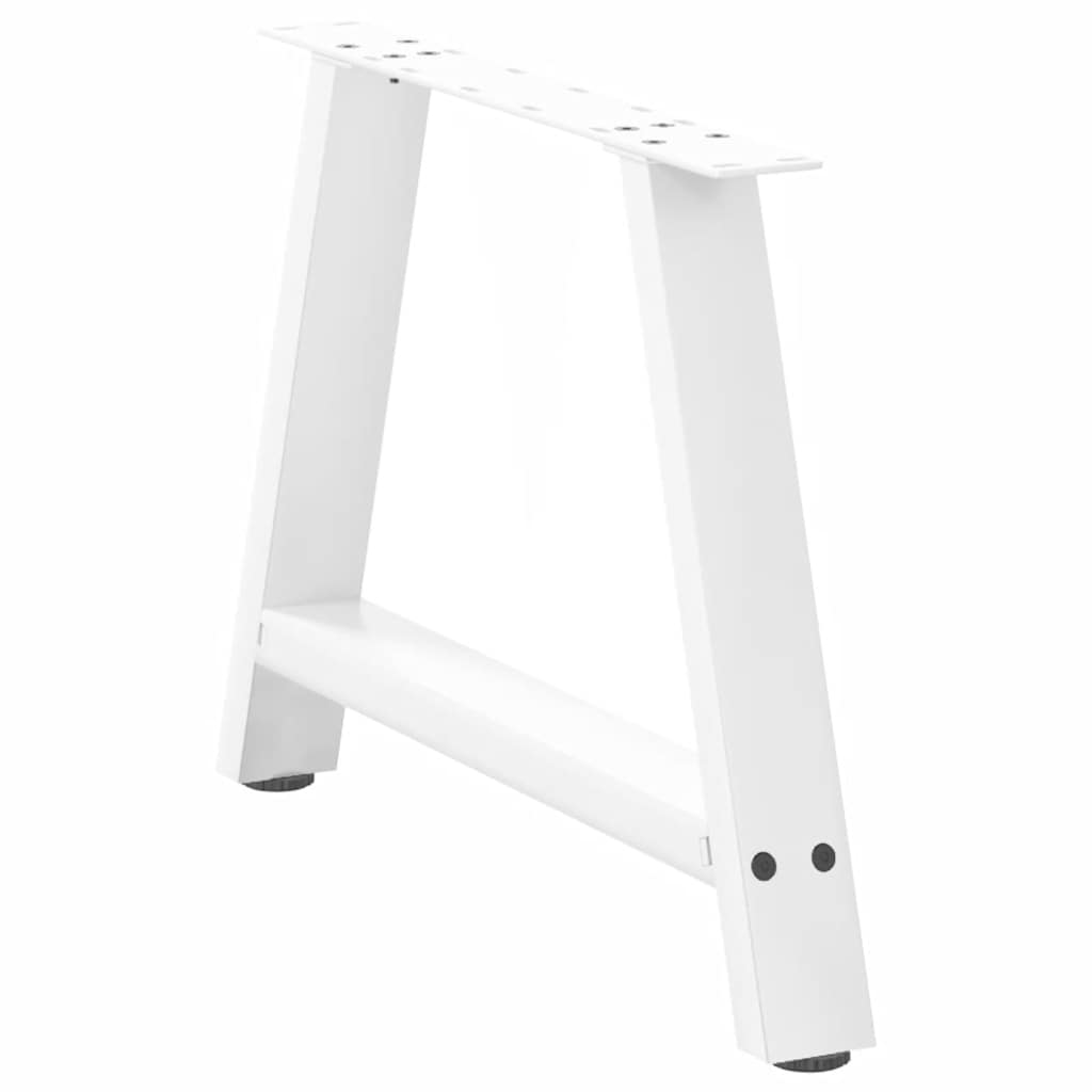 vidaXL Nogi do stolika kawowego w kształcie litery A 2 szt. Białe 70x(42-43) cm Stal