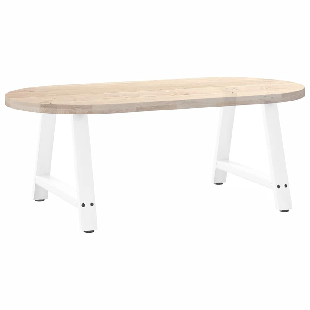 vidaXL Nogi do stolika kawowego w kształcie litery A 2 szt. Białe 70x(42-43) cm Stal