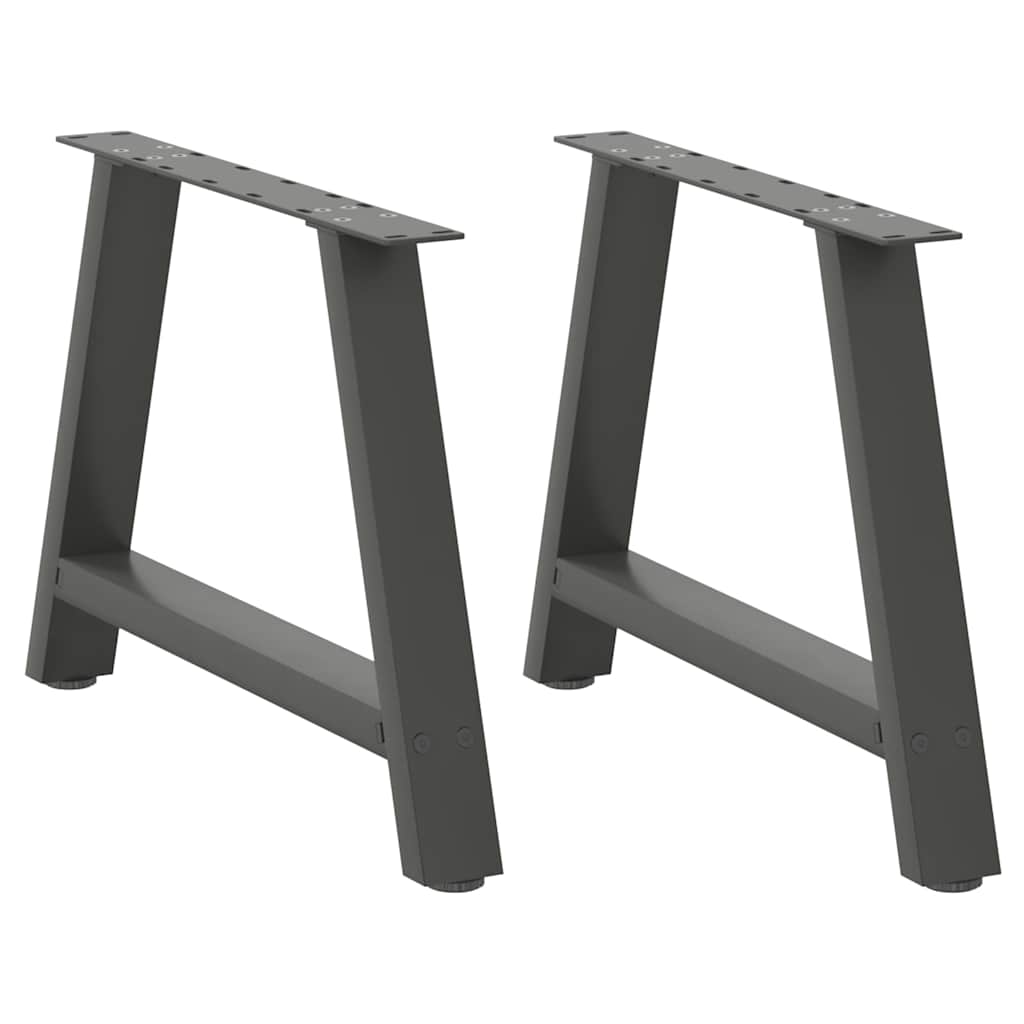 vidaXL Nogi do stolika kawowego w kształcie litery A 2 szt. Antracyt 70x(42-43) cm Stal