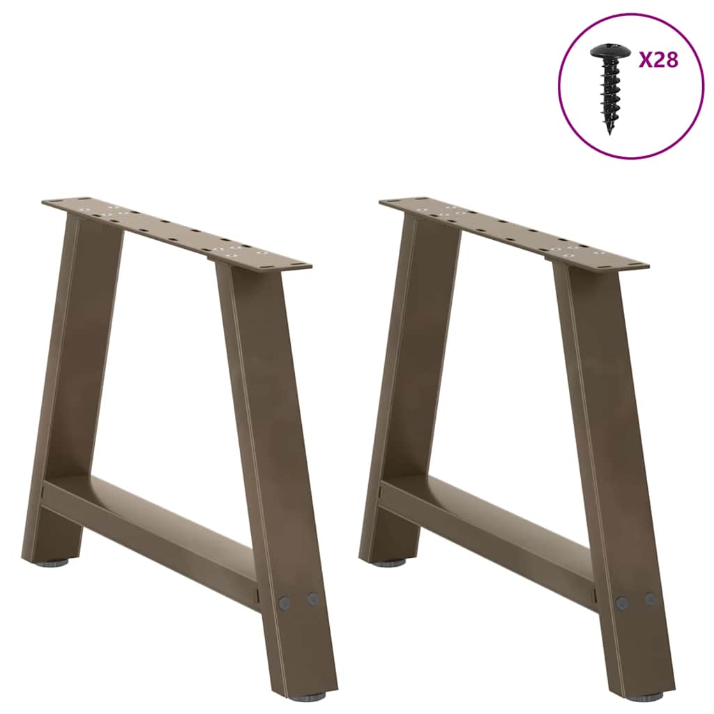 vidaXL Nogi do stolika kawowego w kształcie litery A 2 szt. 70x(42-43) cm Stal
