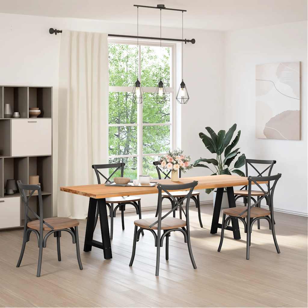 vidaXL Nogi do stołu jadalnego w kształcie litery A 2 szt. Czarne 50x(72-73) cm Stal