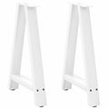 vidaXL Nogi do stołu jadalnego w kształcie litery A 2 szt. Białe 50x(72-73) cm Stal