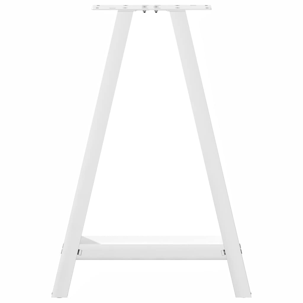 vidaXL Nogi do stołu jadalnego w kształcie litery A 2 szt. Białe 50x(72-73) cm Stal
