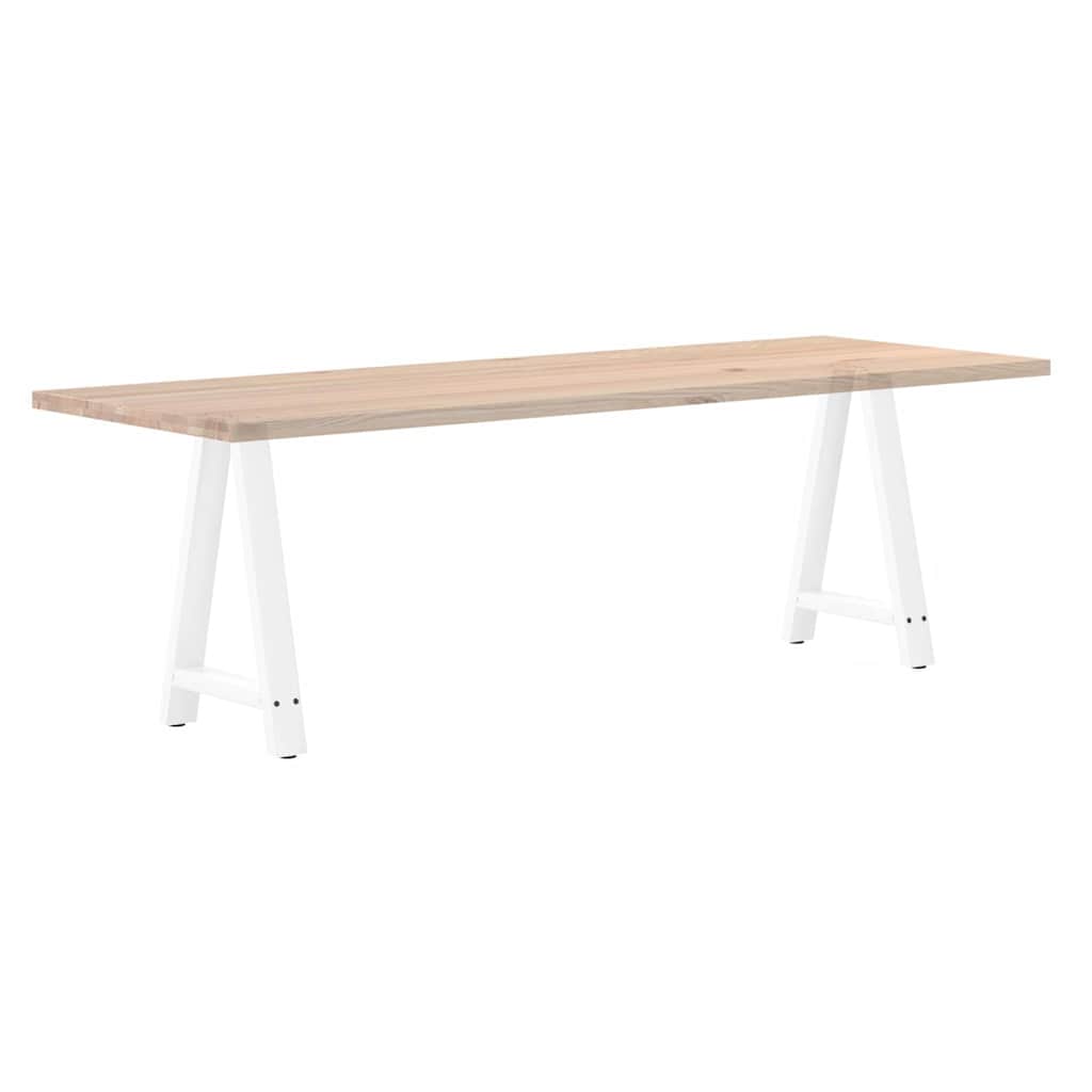 vidaXL Nogi do stołu jadalnego w kształcie litery A 2 szt. Białe 50x(72-73) cm Stal