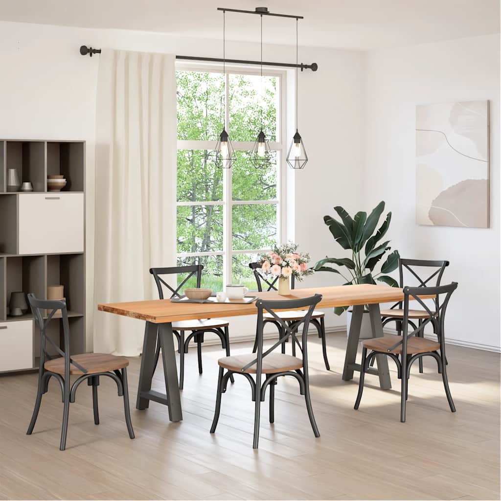 vidaXL Nogi do stołu jadalnego w kształcie litery A 2 szt. Antracyt 50x(72-73) cm Stal