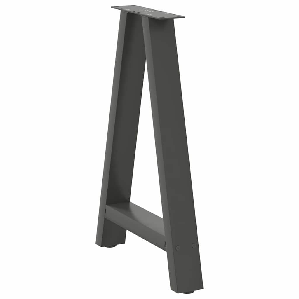 vidaXL Nogi do stołu jadalnego w kształcie litery A 2 szt. Antracyt 50x(72-73) cm Stal