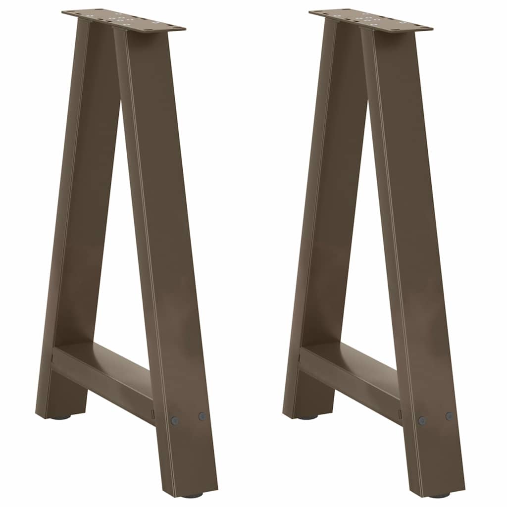vidaXL Nogi do stołu jadalnego w kształcie litery A 2 szt. 50x(72-73) cm Stal