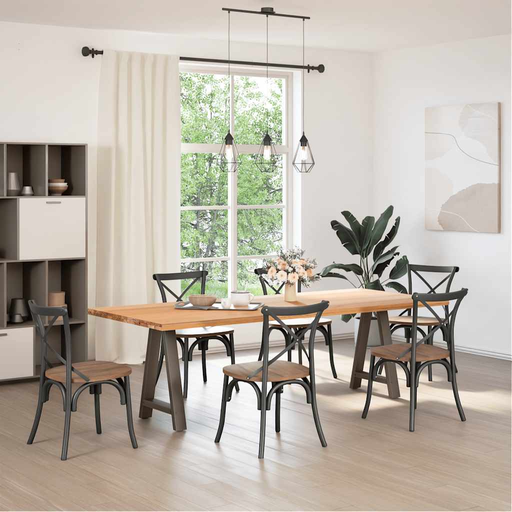 vidaXL Nogi do stołu jadalnego w kształcie litery A 2 szt. 50x(72-73) cm Stal