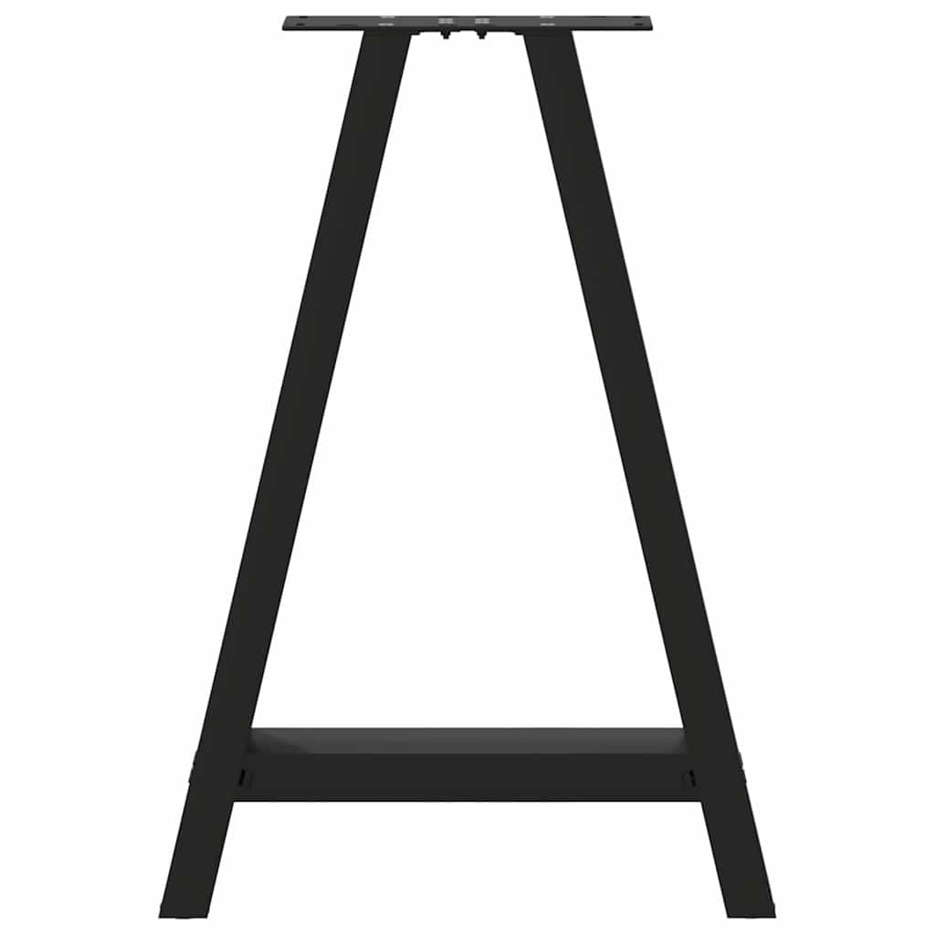 vidaXL Nogi do stołu jadalnego w kształcie litery A 2 szt. Czarne 60x(72-73) cm Stal