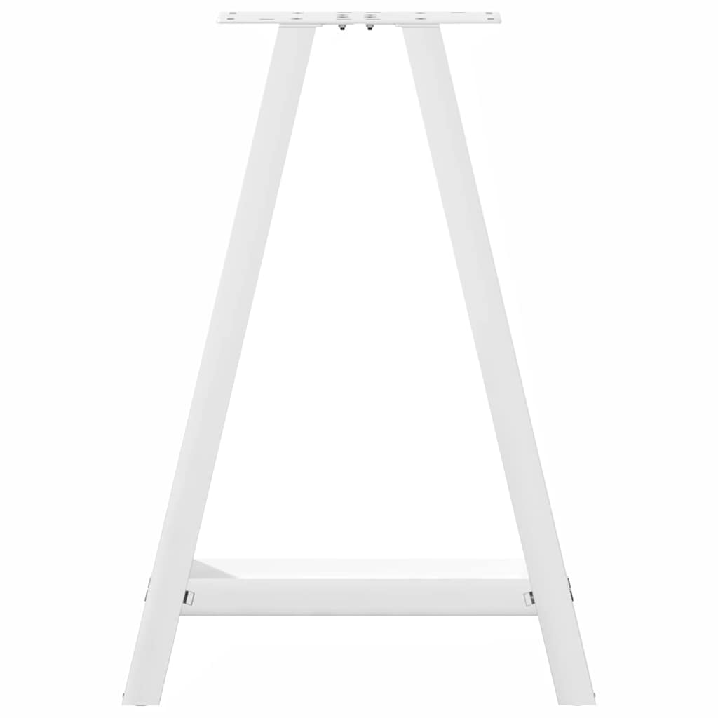 vidaXL Nogi do stołu jadalnego w kształcie litery A 2 szt. Białe 60x(72-73) cm Stal