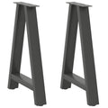 vidaXL Nogi do stołu jadalnego w kształcie litery A 2 szt. Antracyt 60x(72-73) cm Stal